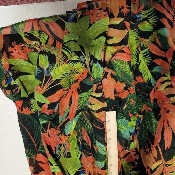 Live 4 Truth Women's Jungle Floral Ruffle‎ Tie Front Swim Cover Up Size 1X - Picture 11 of 11